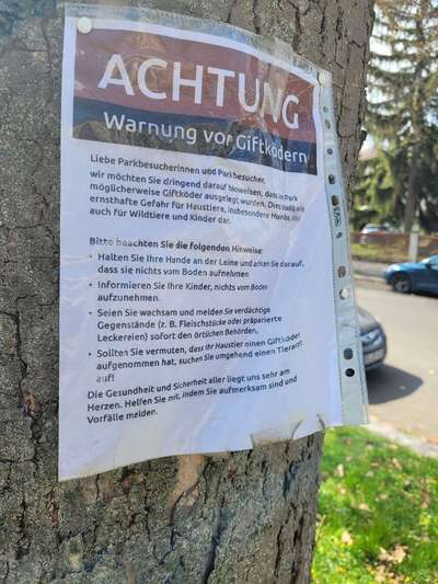 Giftköder-Achtung! Warnung vor Giftködern!-Bild