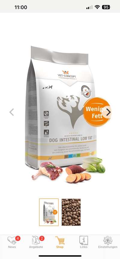 Fettarmes Futter bei leichten Bauchspeicheldrüsenproblemen-Beitrag-Bild