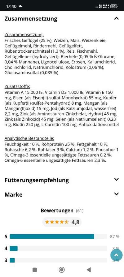 Gutes Trockenfutter mit hohem Fleischanteil-Beitrag-Bild