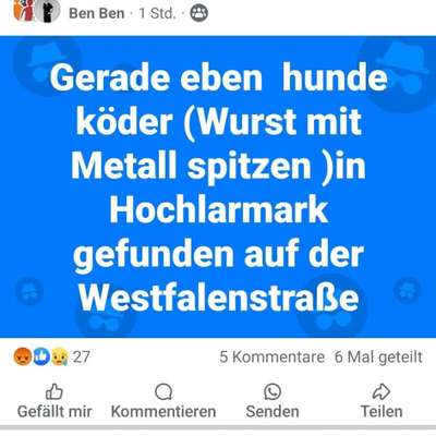 Giftköder-Wurst mir metall splitter (spritzen)-Bild