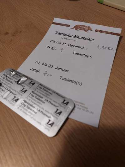 Erfahrung mit Alprazolam 0,5 mg wegen Böllerangst?-Beitrag-Bild