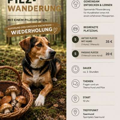 %{de_profession_title} Pilzwanderung 04.10. 10-13 Uhr Nuthetal %{location} – Dogorama