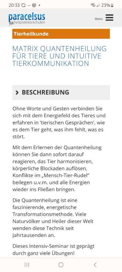 Tierkommunikation Ausbildung/ Seminare-Beitrag-Bild