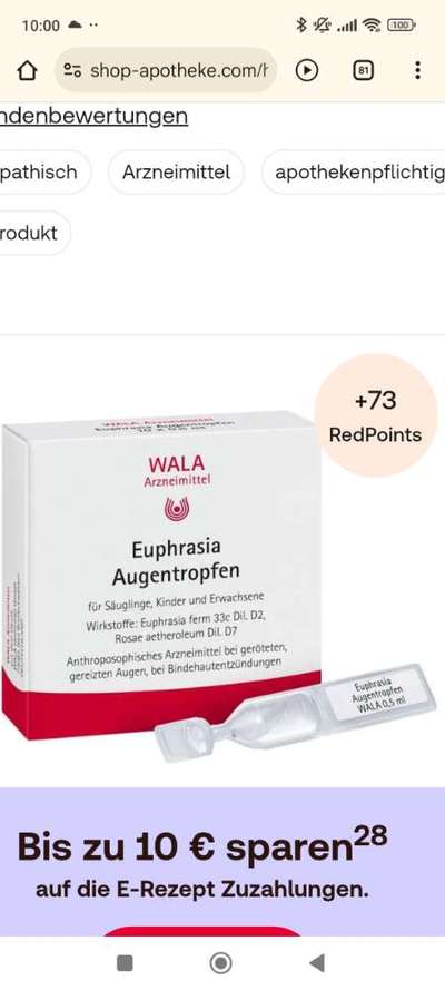 Augen tränt - Euphrasia Erfahrungen-Beitrag-Bild