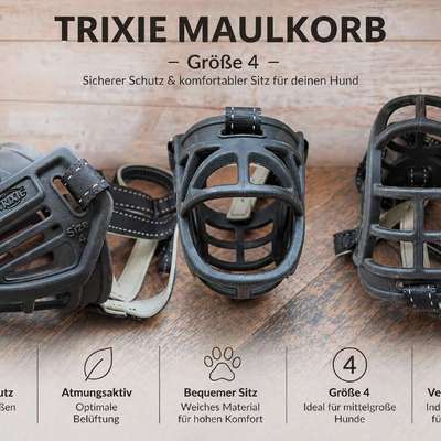 Maulkorb von Trixie größe 4 für mittelgroße hunde-Beitrag-Bild