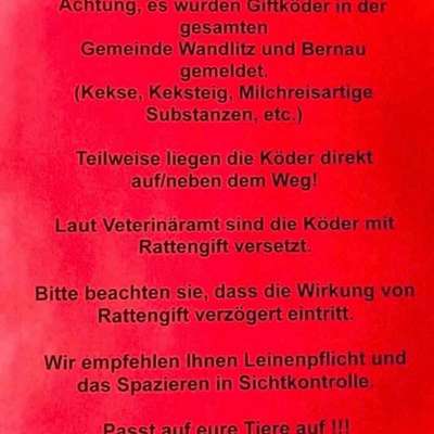 Giftköder-Passt auf eure Tiere auf!!!-Bild