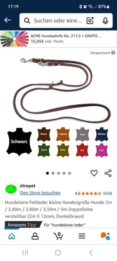 Qualitativ hochwertige Leine 3 - 5 m gesucht-Beitrag-Bild