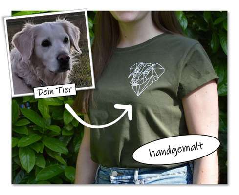 %{de_profession_title}-Geom. Tierzeichn. - Shirt oliv / weiß-Bild