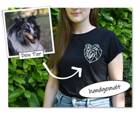 Giftköder-Geom. Tierzeichn. - Shirt schwarz / weiß-Bild