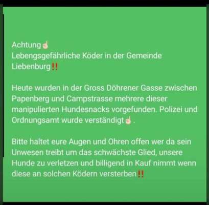 Giftköder-Giftköder in der Gemeinde-Bild