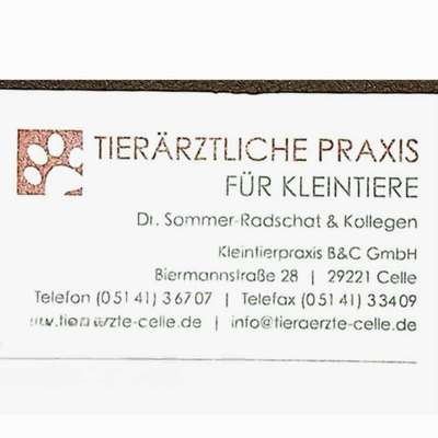 Tierärzte-Kleintierpraxis B&C GmbH.    Dr. Sommer-Radschat und Kollegen-Bild