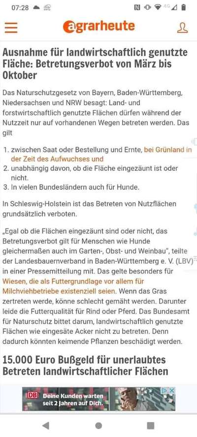 Kot absetzen auf einem Feld verboten?-Beitrag-Bild