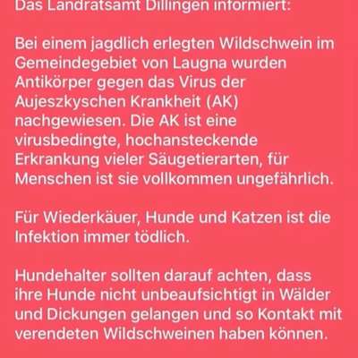 Giftköder-Aujeszkysche Krankheit im Landkreis DLG-Bild