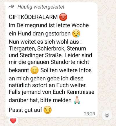 Giftköder-Giftködermeldung sämtliche Gebiete-Bild