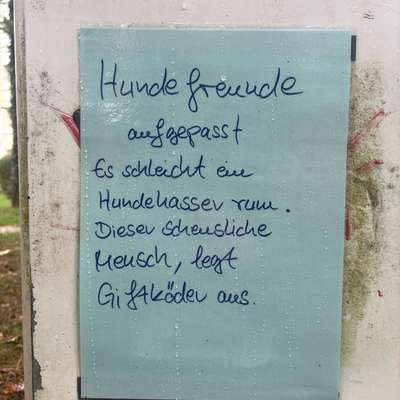 Giftköder-Giftköder Warnung-Bild