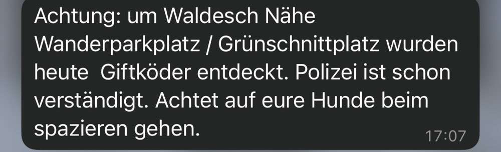 Giftköder-Giftköder in Waldesch-Bild