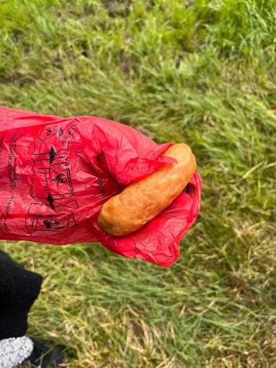 Giftköder-Würstchen auf dem Feld-Bild