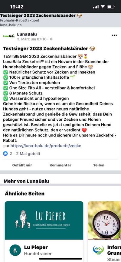 Zeckenhalsband, Luna Balu ???-Beitrag-Bild