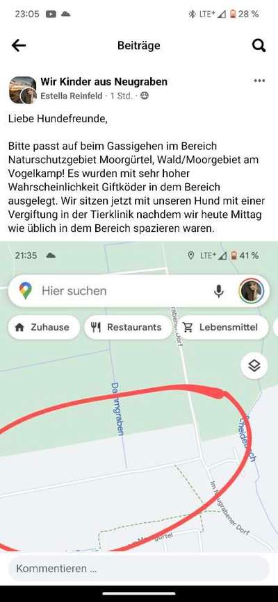 Giftköder-Unbekannte Giftköder-Bild