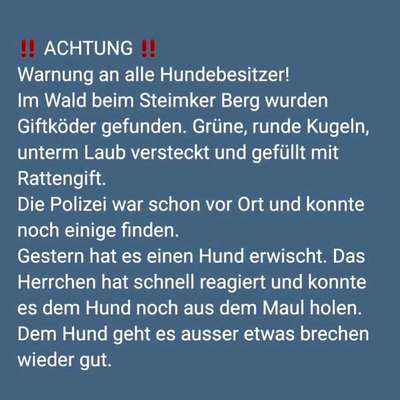 Giftköder-Eventuelle Giftköder-Bild