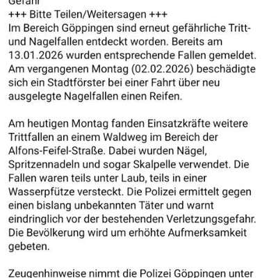 Giftköder-Tritt- und Nagelfallen-Bild