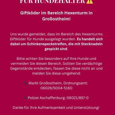 Giftköder-Giftköderwarnung Hexenturm-Bild