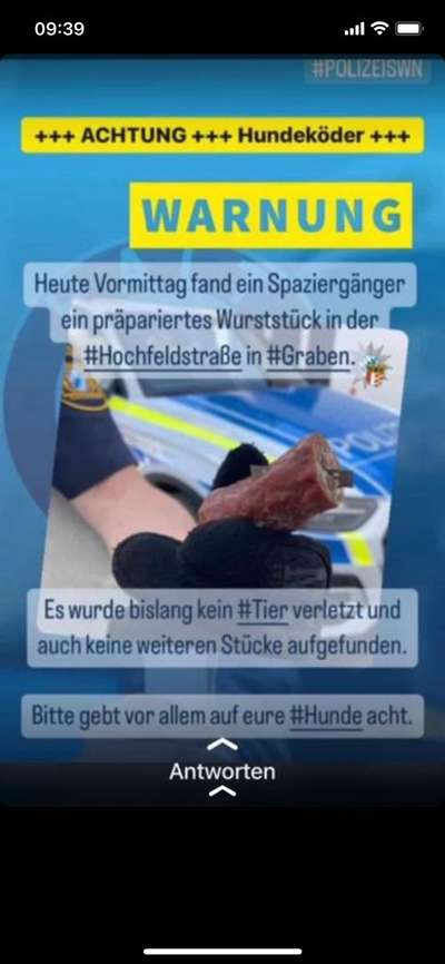 Giftköder-Präparierte Wurst-Bild