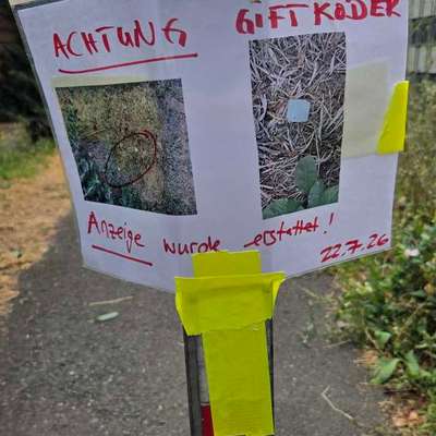 Giftköder-Giftköder Zettel-Bild