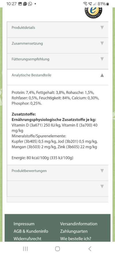 Hochwertiges / Bedarfsgerechtes Nassfutter (ohne Barfen), welches nur?-Beitrag-Bild