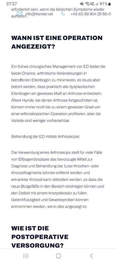 Ellenbogendysplasie, beginnende Arthrose und Librela Injektion-Beitrag-Bild