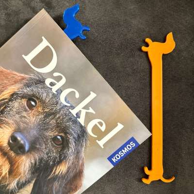 %{de_profession_title}-Lesezeichen | Dackel Lesezeichen-Bild