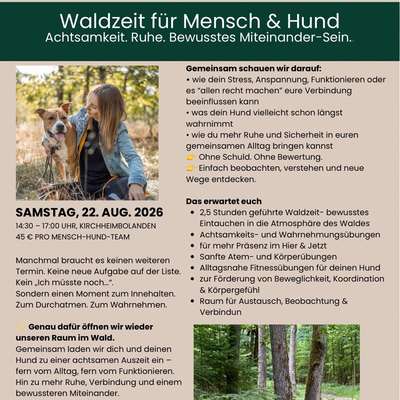 Hundetreffen-Waldzeit Mensch&Hund-Bild