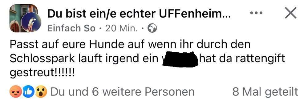 Giftköder-Rattengift im Schlosspark-Bild