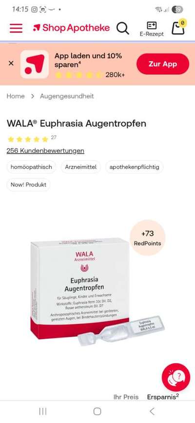 Augen tränt - Euphrasia Erfahrungen-Beitrag-Bild