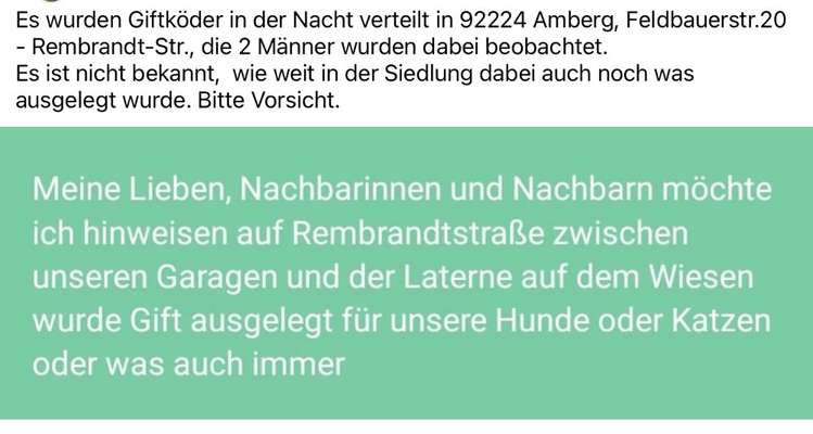Giftköder-2 Männer haben Giftköder verteilt-Bild