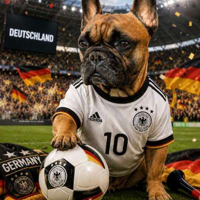 aktuelles Foto Gruppe Französische Bulldogge