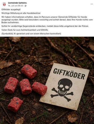 Giftköder-Gemeinde warnt vor Giftködern-Bild