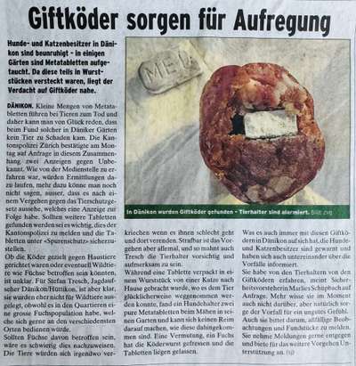 Giftköder-Giftköder mit Meta Tabletten-Bild