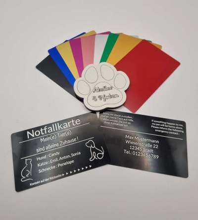 %{de_profession_title}-Notfallkarte Metall Haustier Kontakt-Bild