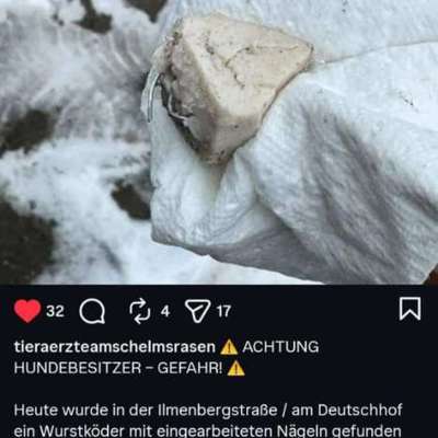 Giftköder-Wurstköder-Bild