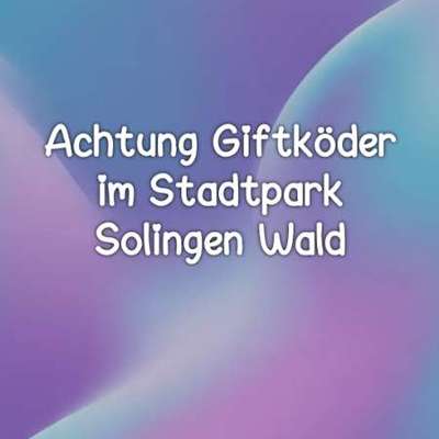 Giftköder-Giftköder Stadtpark-Bild