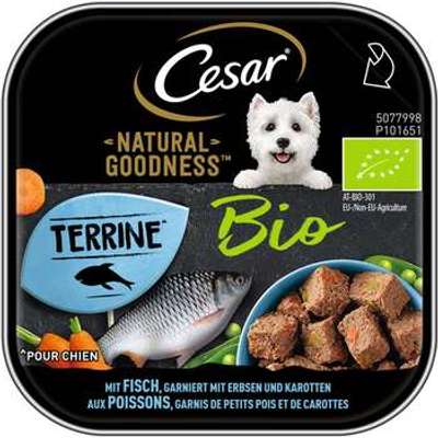 tests-Cesar Natural Goodness Bio mit Fisch, Erbsen & Karotten-Bild