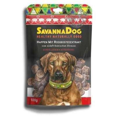 tests-SavannaDog vom südafrikanischen Strauß Happen mit Rooibostee-Bild