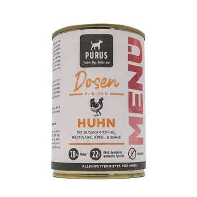 tests-Purus Dosenfleisch Menü Huhn-Bild