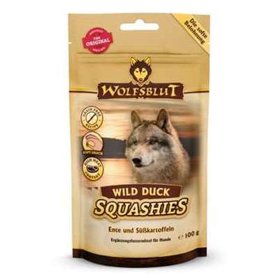tests-Wolfsblut Wild Duck - Ente und Süßkartoffel - Squashies-Bild