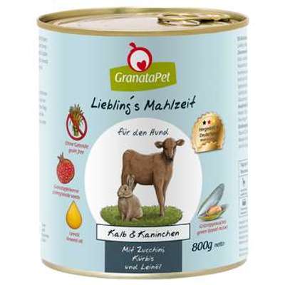 tests-GranataPet Liebling's Mahlzeit - Kalb & Kaninchen mit Zucchini, Kürbis und Leinöl-Bild