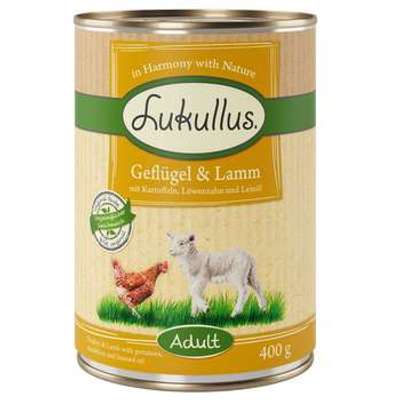 tests-Lukullus  Naturkost - Geflügel, Lamm, Kartoffel, Löwenzahn, Leinöl (getreidefrei)-Bild