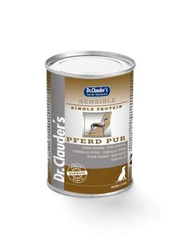 tests-Dr. Clauder's Selected Meat Sensible Pferd pur-Bild
