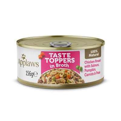 tests-Applaws Taste Toppers in Brühe - Huhn mit Lachs, Kürbis, Karotten & Erbsen-Bild