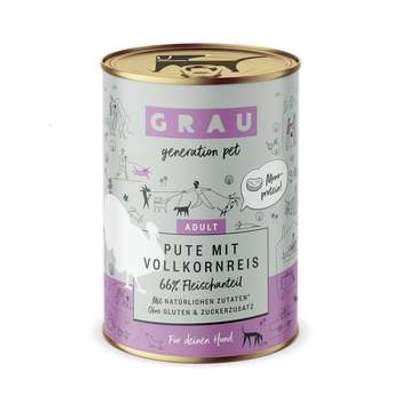 tests-Grau Hund Adult Pute mit Vollkornreis-Bild
